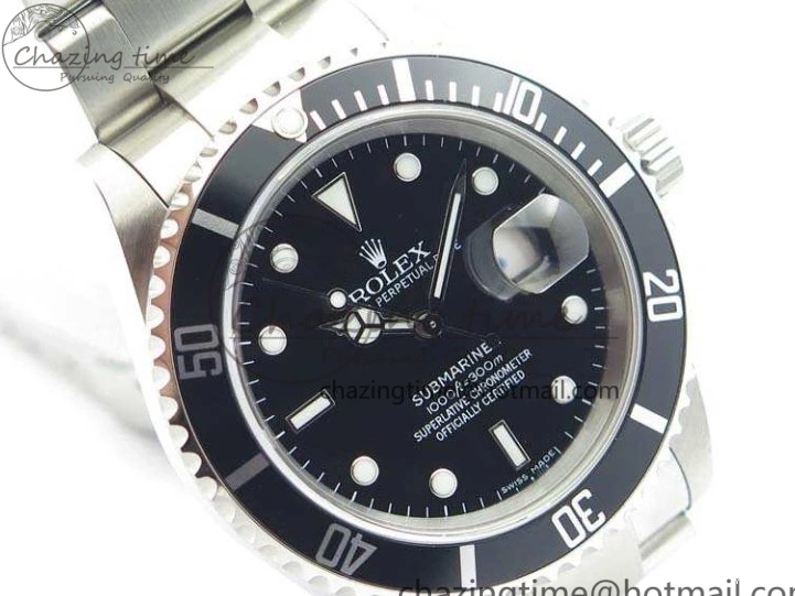 SH3135 Rehaut Black On Edition 16610 SS 1:1 Bracelet LN No Best JF Engraving Submariner 0331